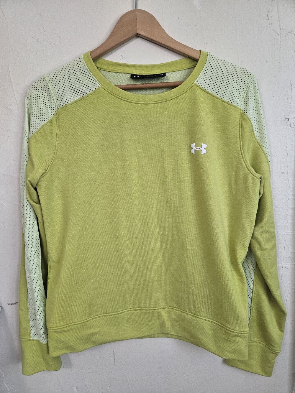 Under Armour Lime Green Loose Fit Crewneck Sweatshirt Size L